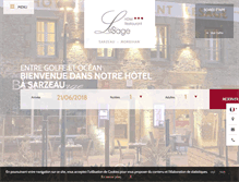 Tablet Screenshot of hotelrestaurantlesage.com